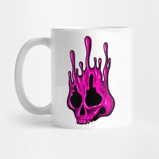 Pink Melting Skull Mug